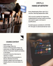 Load image into Gallery viewer, VTCT Level 3 Certificate in Make-Up Artistry - FUNDED FOR ANYONE 19+